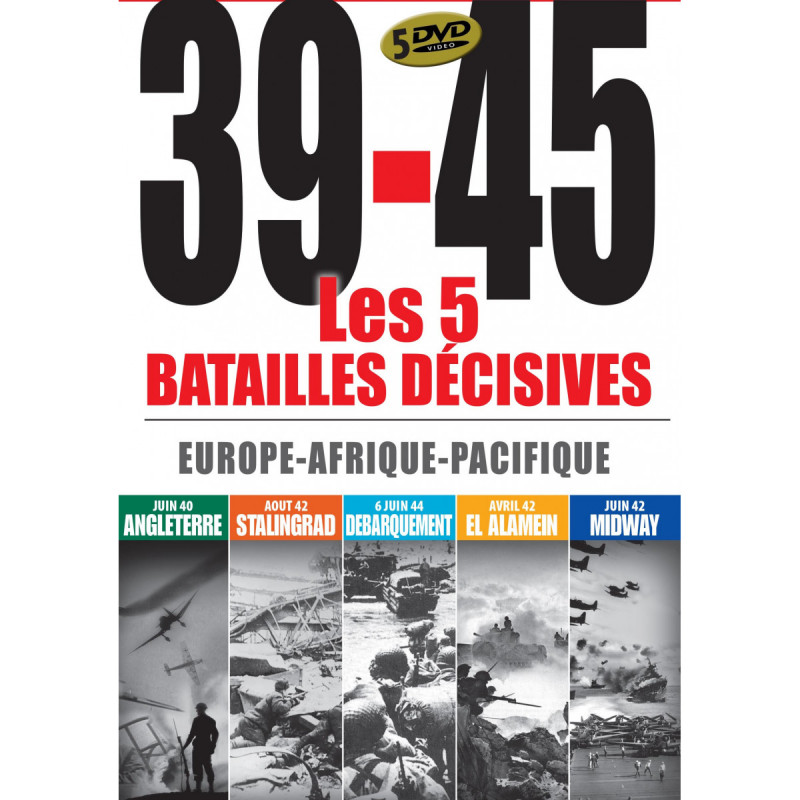 39 - 45 - CINQ BATAILLES DECISIVES (LES) - 5 DVD,
